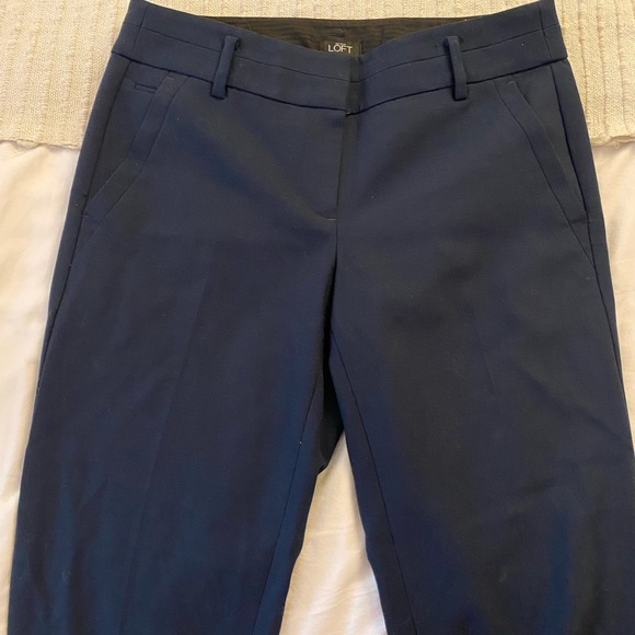 Size 6 navy Marissa style Ann Taylor work pants - Picture 2 of 5
